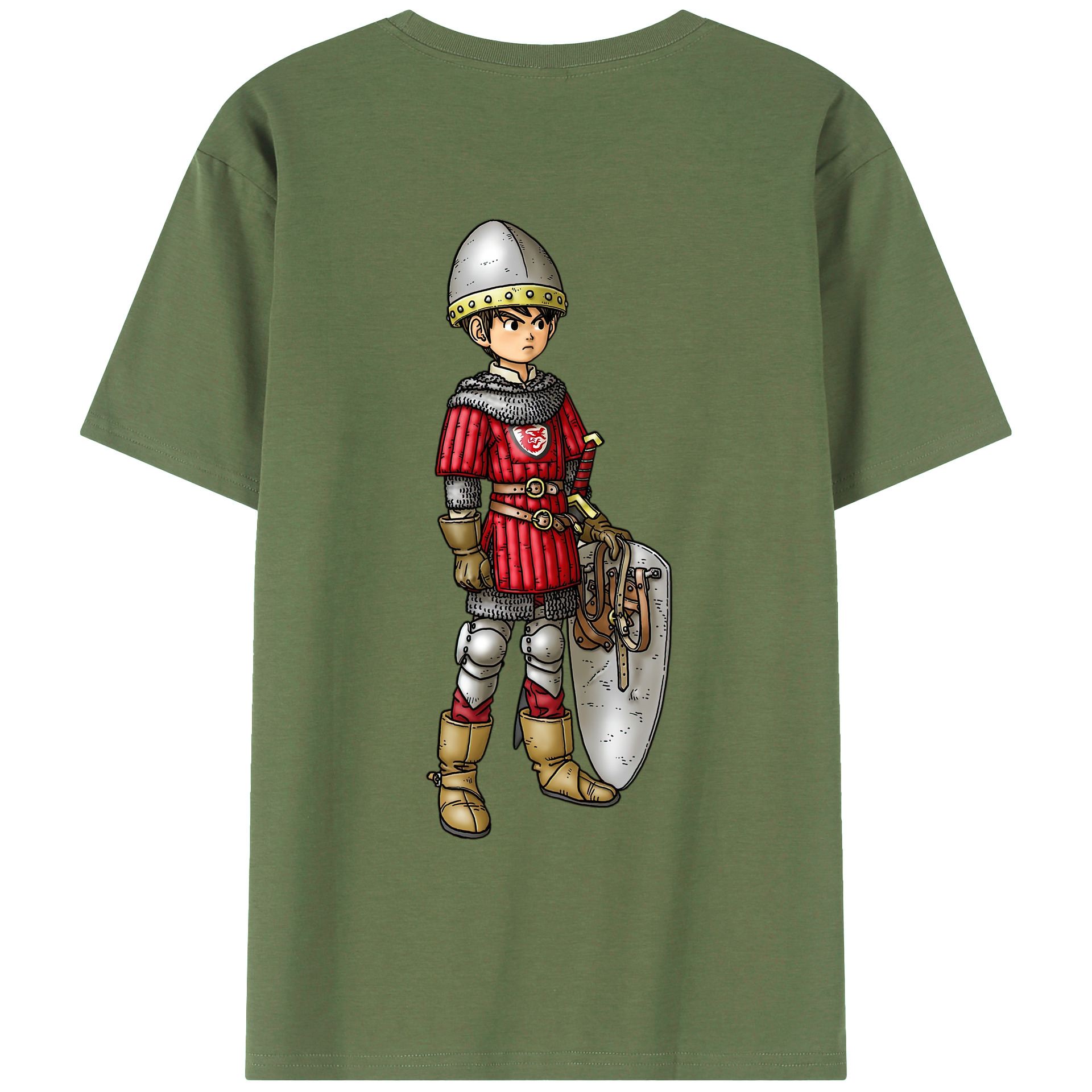 （画像用） ドラゴンクエスト Doragon Kuesuto Dragon Quest 綿100％ メンズ半袖Tシャツ（バックプリント） 通気性
